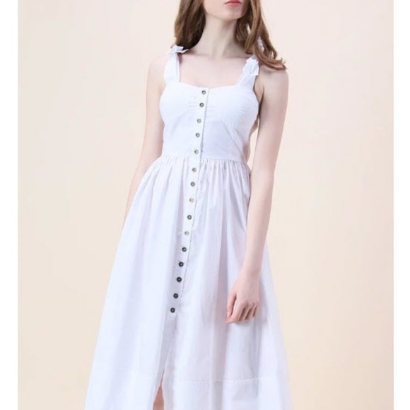 White Button Down Dress - Picture 2 of 7